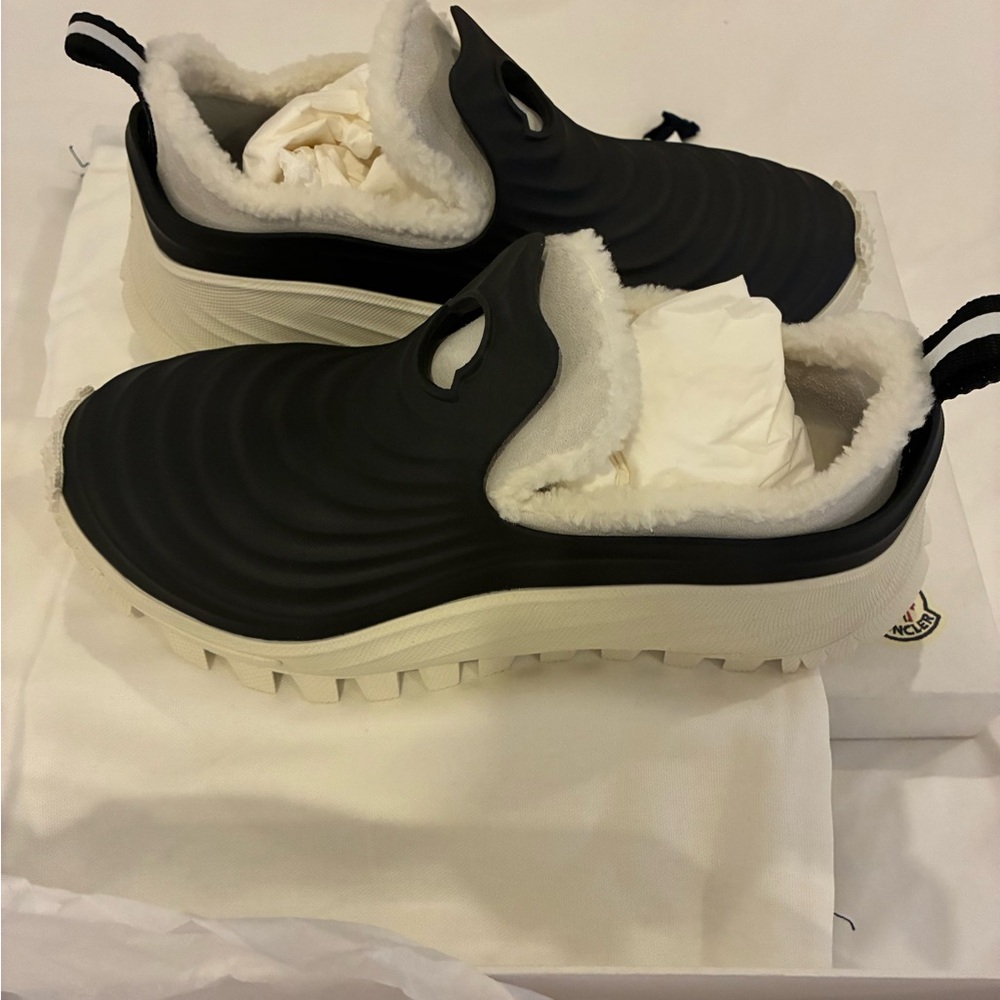 Moncler Black and White Acqua Boots - Picture 9 of 11